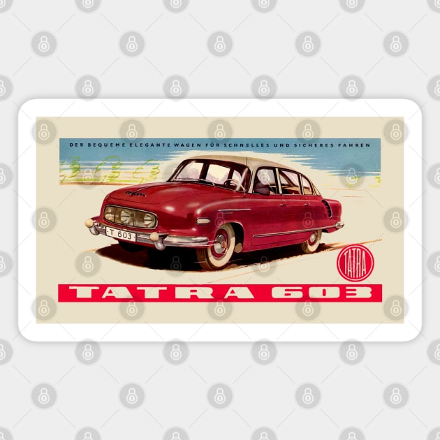 TATRA 603 - advert Magnet by Throwback Motors